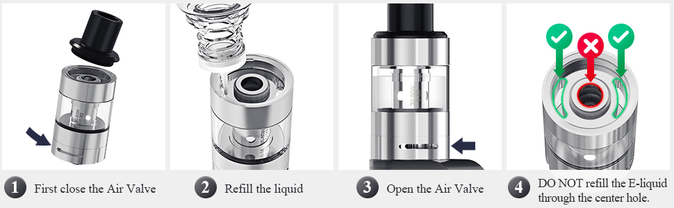 how to refill the e-liquid