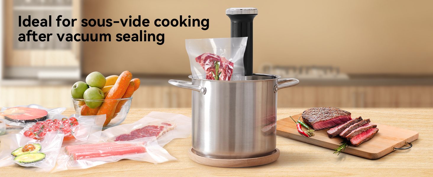 GERYON Vacuum Sealer, Automatic Food Sealer Machine Builtin CutterStarter KitLed Indicator