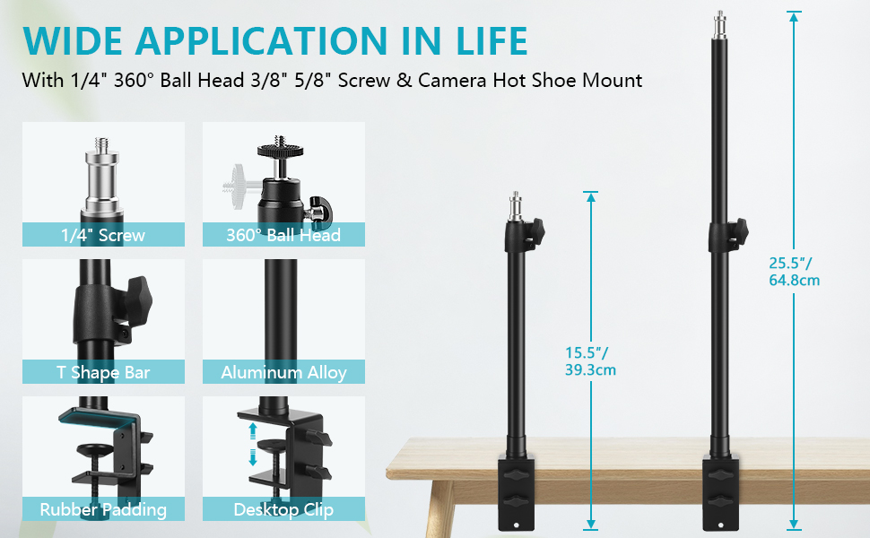 Overhead Camera Mount Desk Stand