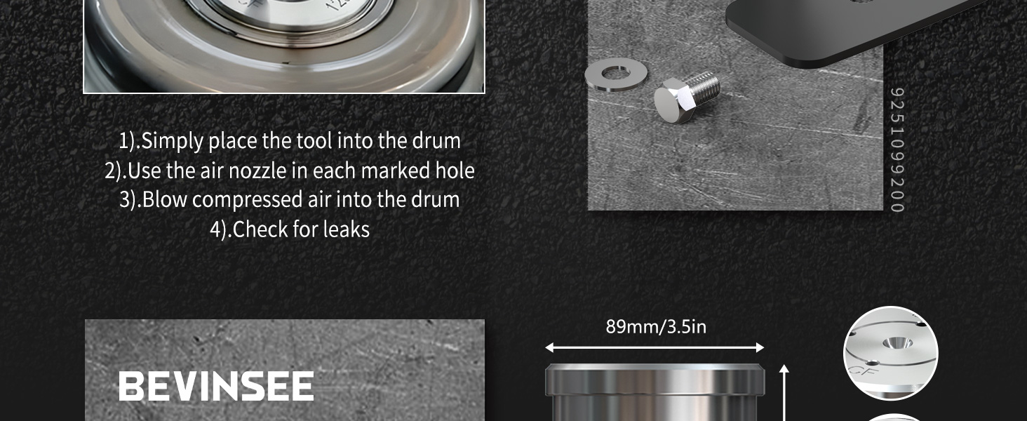 Bevinsee Drum Tester Compatible with Ford LS 6L80 6L90 35R/1-2-3-4 Drum Testing Tool Leaks and Crack