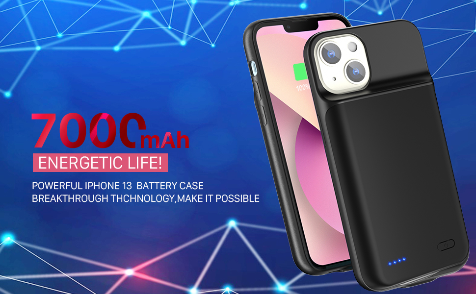Battery Case for iPhone 13, [7000mAh] 2023 Conqto New Upgraded Ultra