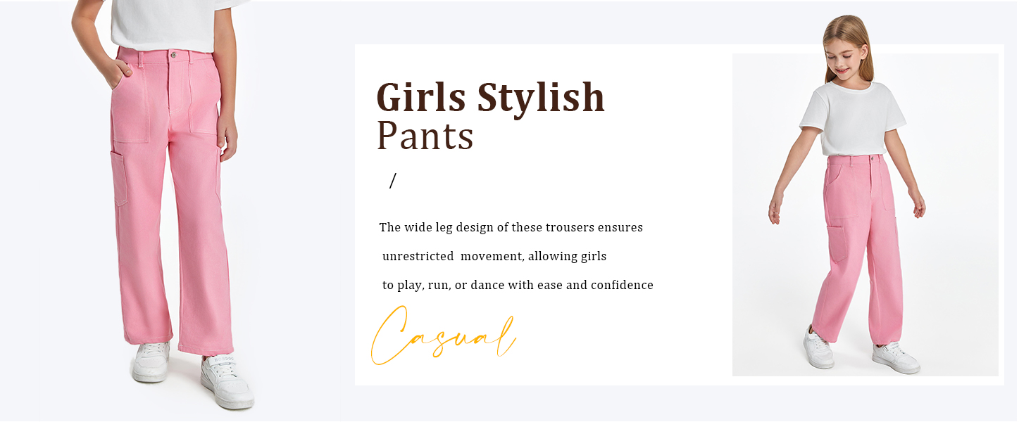 Girls Fashion Baggy Cargo Pants