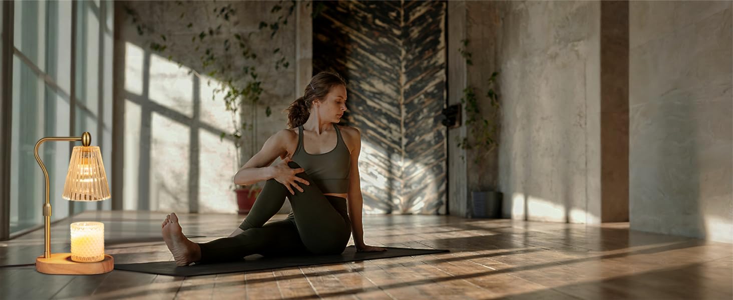candle lamp yoga