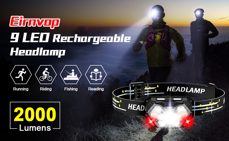 head lamps outdoor led rechargeable