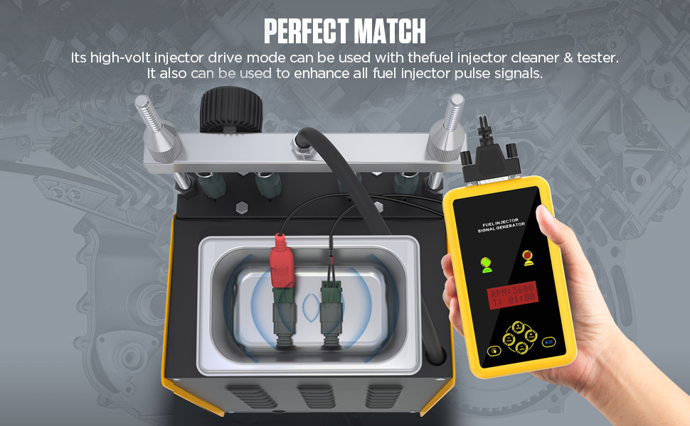 Fuel Injector Cleaner Tester 12V Vehicle Signal Generator for Cleaning & Testing Car Standard