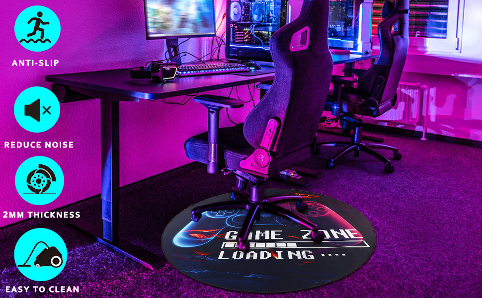 Capslpad Gaming Chair Mat for Hardwood Floor,AntiSlip Floor Protector