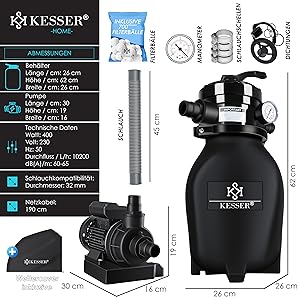 KESSER® Sandfilteranlage 10 m³/h Schwarz Filtersand und Filterbälle ersetzen 482e6f2d Dae6 4fe6 8704 389026cc1567. CR0,0,3000,3000 PT0 SX300 V1