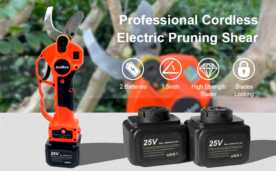 JooMoo Electric Pruning Shears 25V Battery Electric