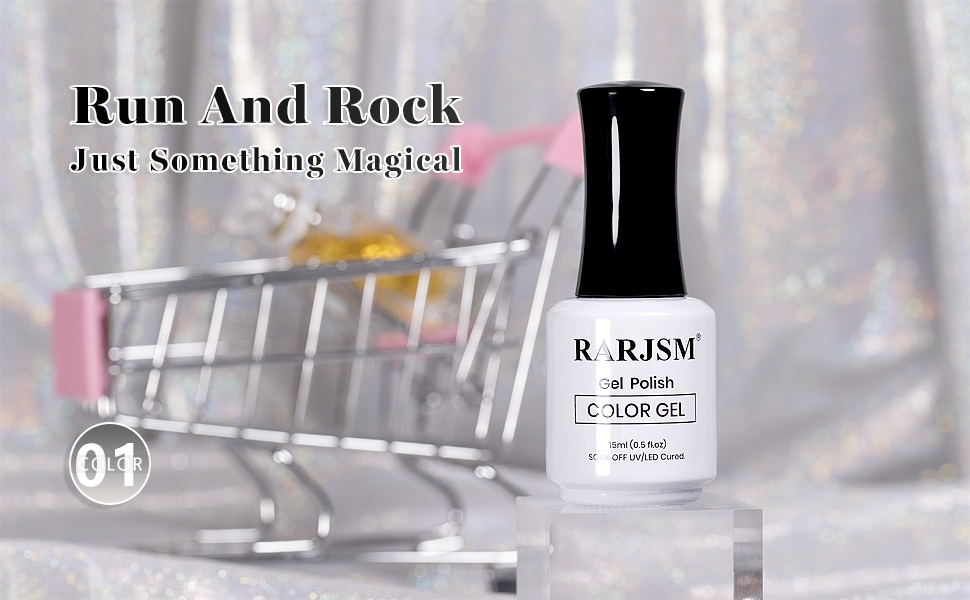 rainbow glitter silver gel nail polish 01