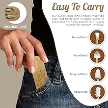 Wiederverwendbare Wattestäbchen aus bambus | Waschbare Ohrstäbchen | Ohrenstäbchen aus Bambus