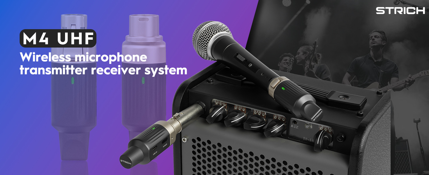 wireless microphone receiver transmitter