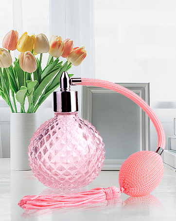 Pink perfume bottle