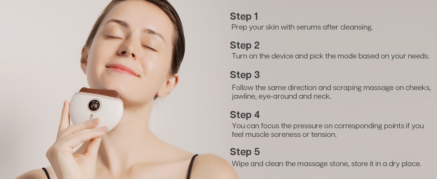 VRAIKO LUX Gua Sha Facial Tools, Face Sculpting Tool, Electric Face