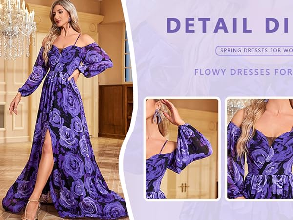 ワンピース SINCETHEN Flower Garden Long Dress Flowergarden long dress – SINCETHEN