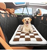 Deep Dream Backseat Pet Bed Mat, Non-Slip Dog Bed for Car Back Seat, Furry Travel Pad for Dogs, F...