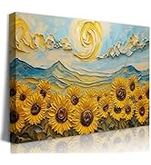 LSXARTQQ Sunflower Canvas Wall Art
