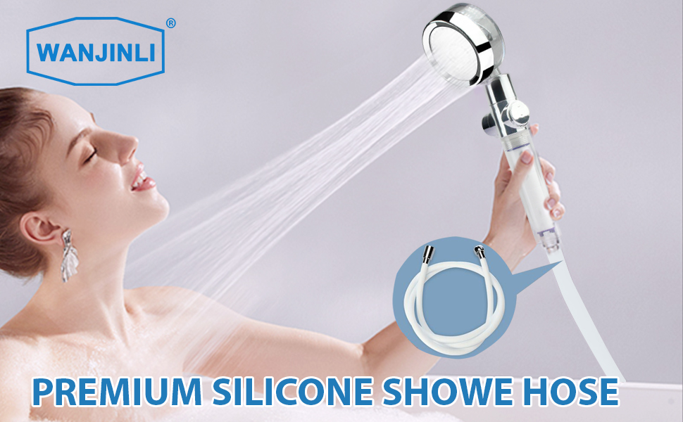 Handheld Power Shower Head,Vortex Shower Head with Filter and Pause