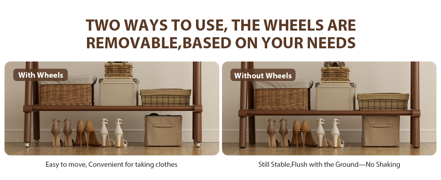 Solid Wood Clothes Rack