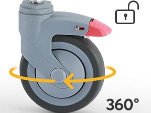 360 swivel roliing shower chair