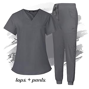black scrubs sets 