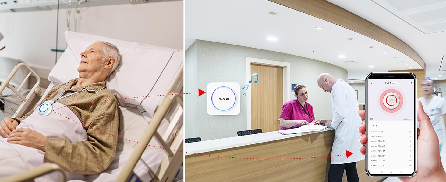 SINGCALL Tuya WiFi Smart SOS caregiver calling system