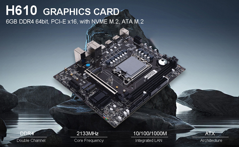 Amazon.com: H610 Double Channel DDR4 Motherboard Supports