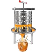 CAIHAOA Honey Press Extractor Stainless Steel Household Manual Honey Press Machine, 10L/2.6 Gal A...