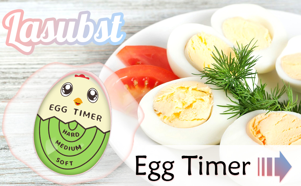 Amazon.com: Lasubst Egg Timer for Boiling Eggs That Changes Color When ...