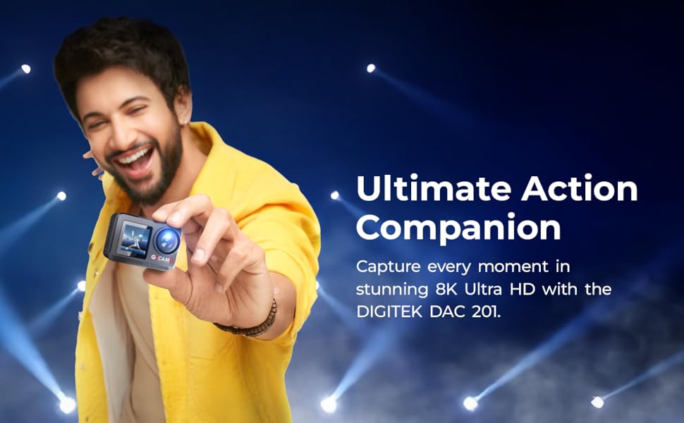 DIGITEK DAC 201 8K Ultra HD Waterproof Action Camera