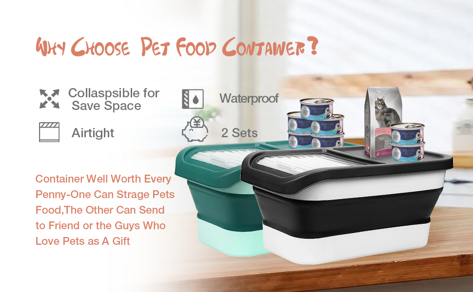Tgvasz 13 Lbs Dog Food Storage Container 6 Sets