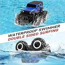 WATERPROOF SWIMMER  DOUBLE SIDED SURFING rc stunt car for boys 4-7