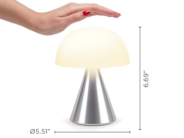 Lexon Mina L Mushroom Lamp - 9 LED Color Table Lamp for