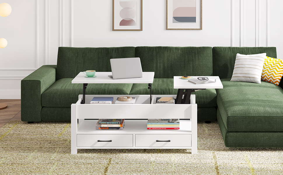 living room table white