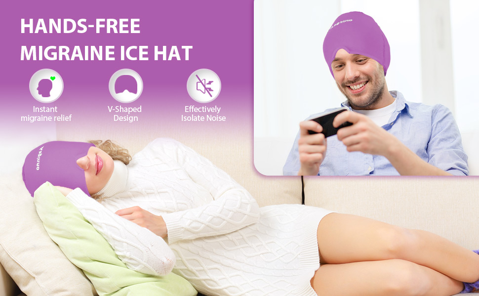 Headache Relief Cap,Migraine Headache Cold Hat,Ice Hats for