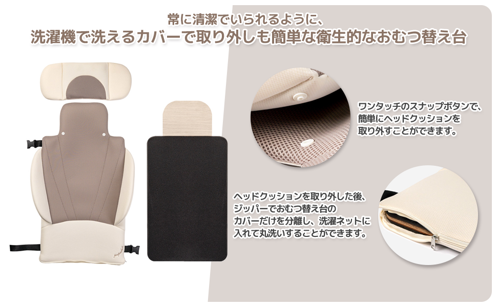 ポープべべ車用ポータブルおむつ替えパッド