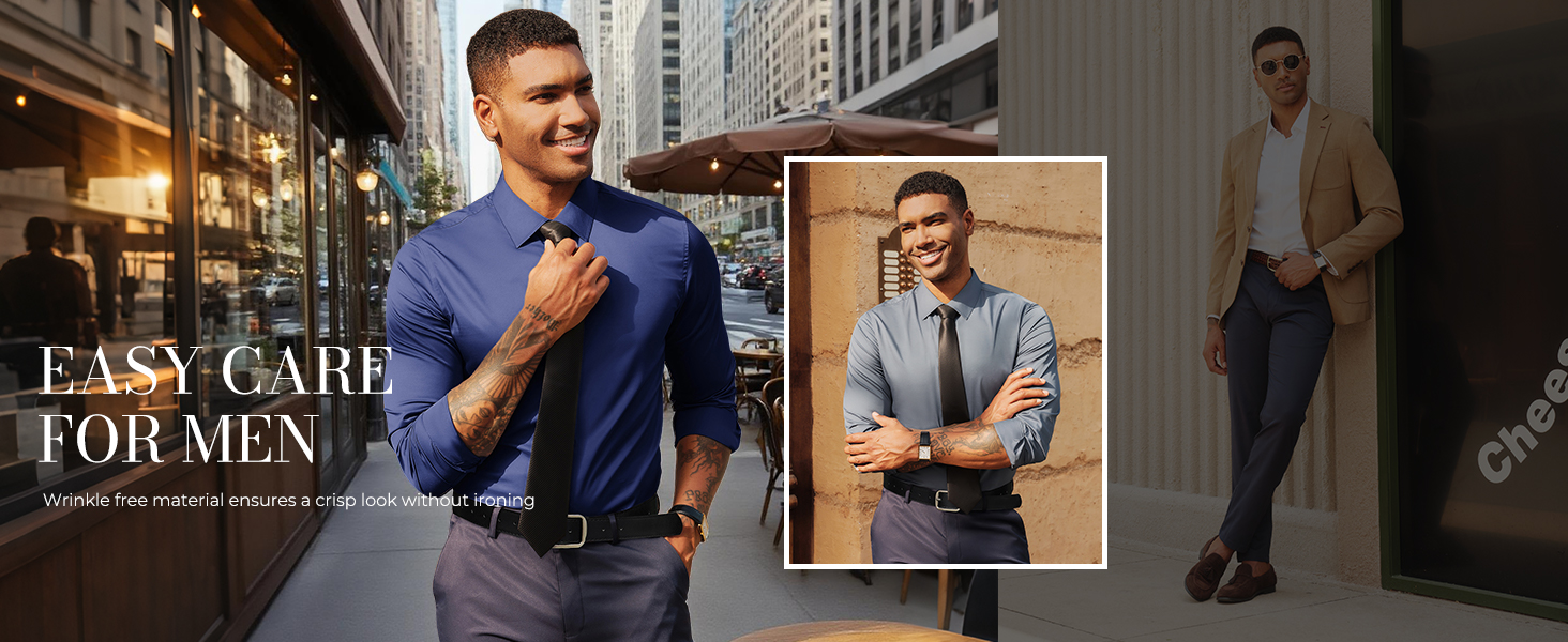 Mens Travel Dress Shirt