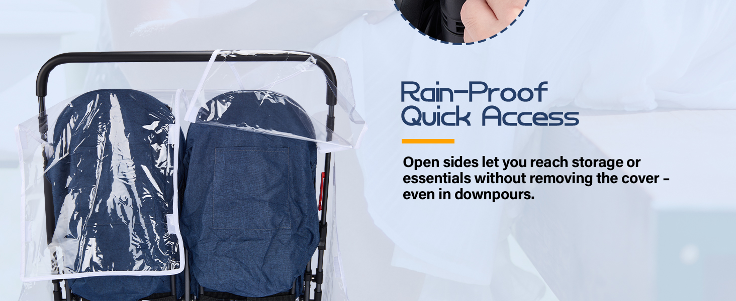 double stroller rain cover