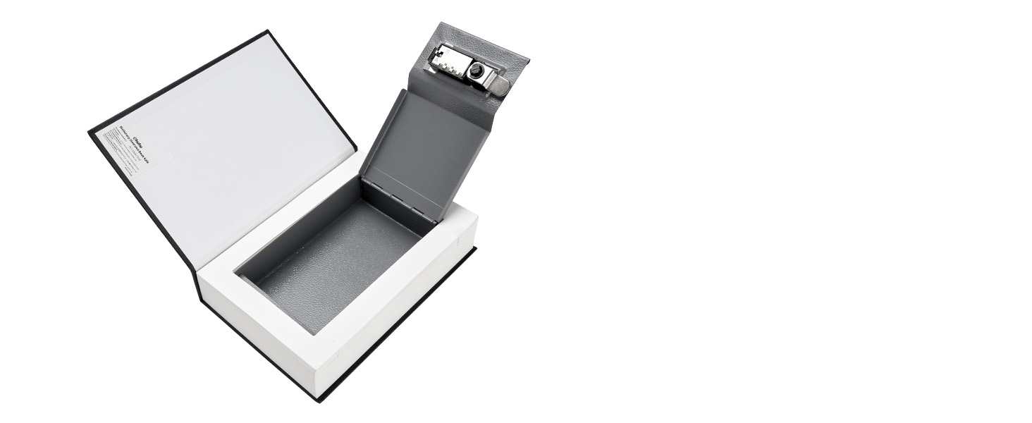 Diversion Book Safe with Real Pages, Ohuhu Combination Book Lock Box Money Safe for Cash, Secret