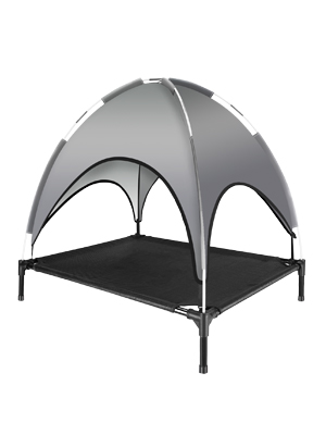 elevated dog bed with canopy