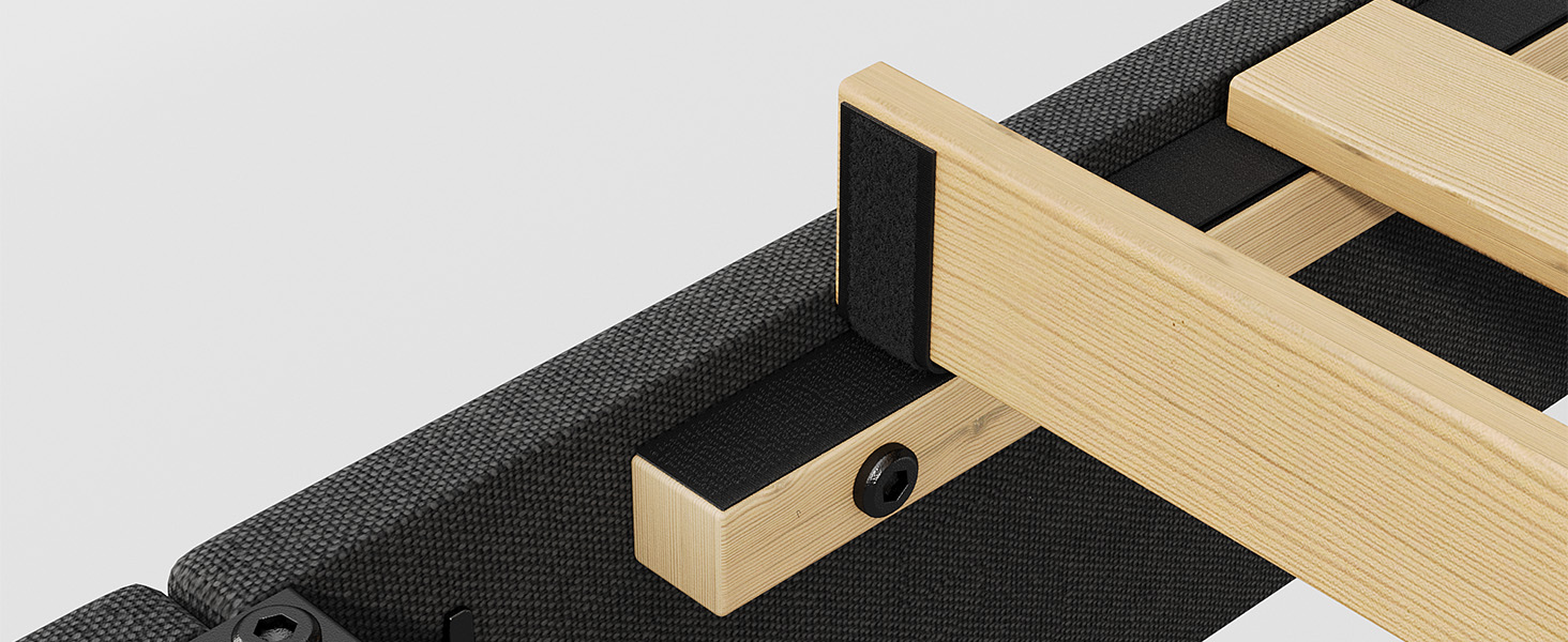 ONBRILL Queen Size Platform Bed Frame with Button Tufted