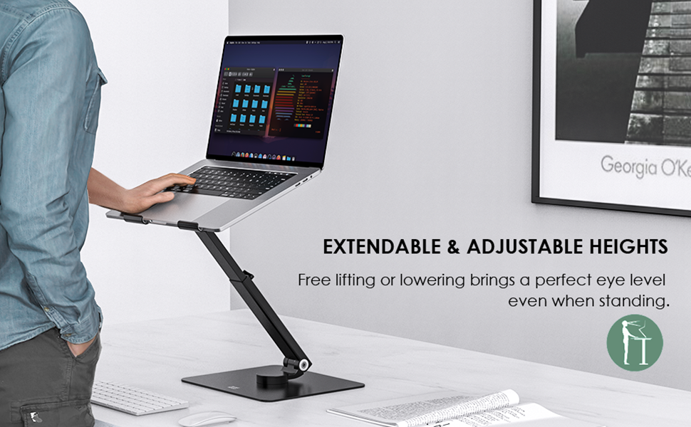 Minthouz 360 Rotating Laptop Stand for Desk Aluminum