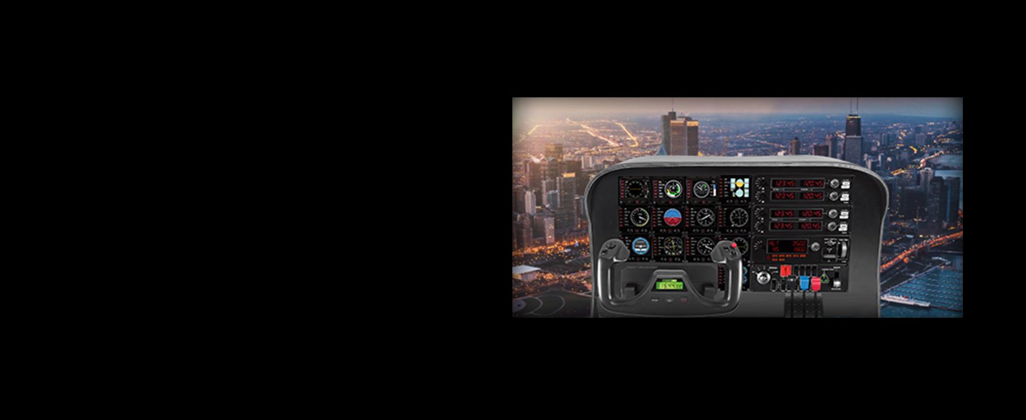 Logitech G Saitek Pro Flight Radio Panel, Professional Simulation Radio Controller, 4 Separate
