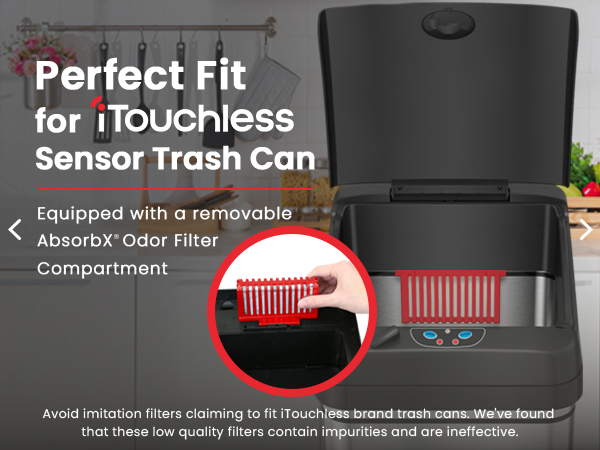 Perfect fit for iTouchless Sensor Trash Cans