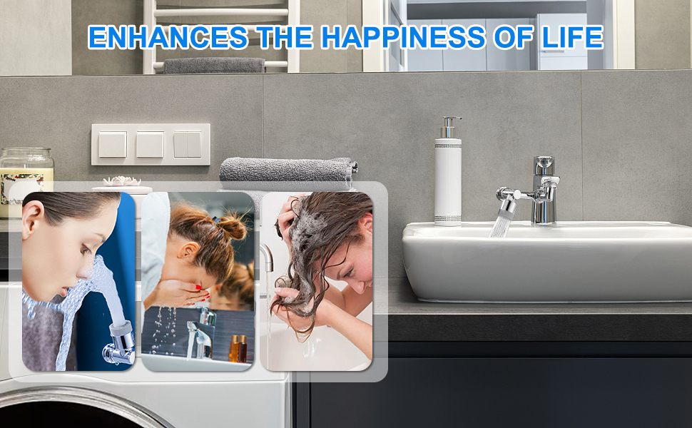 1080° Rotating Faucet Extender Aerator, Color You 24 & 22