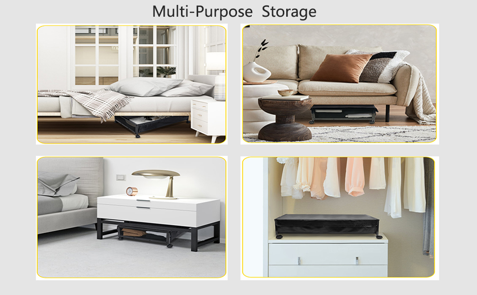Under Bed Storage with Wheels, Upgraded Under the Bed