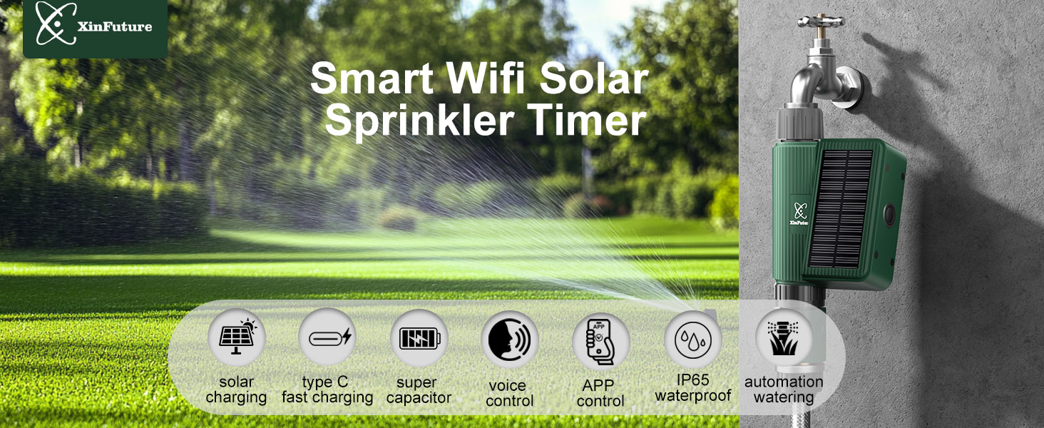 Smart WiFi Solar Sprinkler Timer
