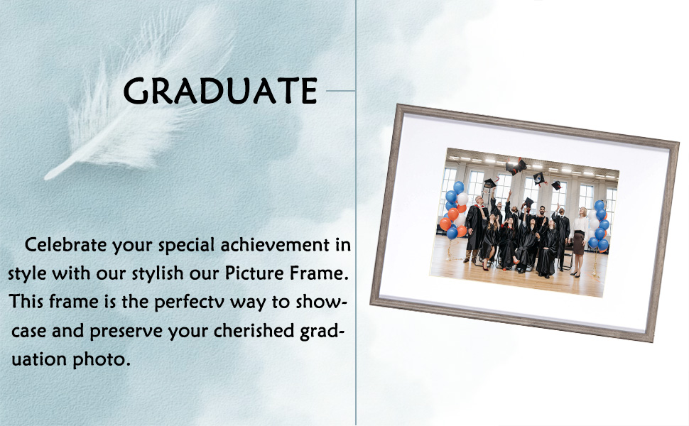 Baoee Oak A4 Frames, Picture Frames Set of 2, Display Photo 6x8 with