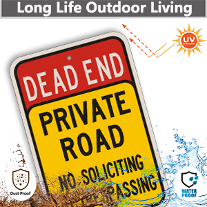 dead end signs reflective metal,dead end private road