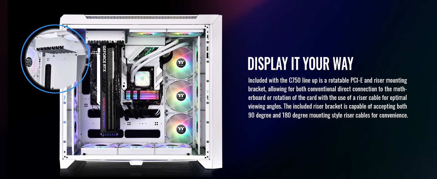 Thùng Máy Tính Thermaltake Thermaltake CTE C750 TG 13 CTE C750 TG ARGB Snow Full Tower Chassis