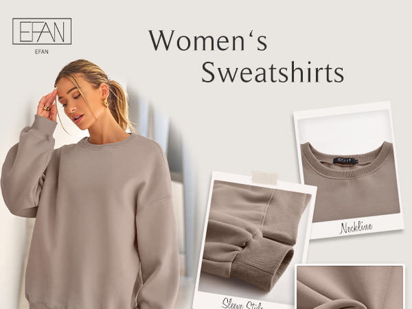 Amazon.com: EFAN Womens Oversized Sweatshirts Hoodies Fleece